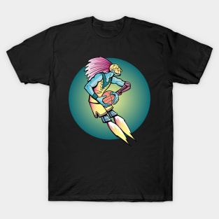 Aztec warrior rocket basketball player T-Shirt